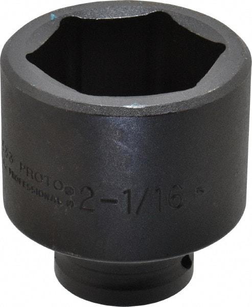 Proto - 3/4" Drive 2-1/16" Standard Impact Socket - 6 Points, 3-3/32" OAL - Exact Tool & Supply