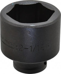 Proto - 3/4" Drive 2-1/16" Standard Impact Socket - 6 Points, 3-3/32" OAL - Exact Tool & Supply