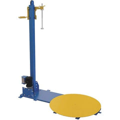 Vestil - 48 Inch Diameter, 4 to 6 Pallets per Hour, Semi Automatic, Light Duty Stretch and Pallet Wrap Machine - 4,000 Lbs. Capacity, 3 to 12 RPM, 2-3/8 Inch High - Exact Tool & Supply