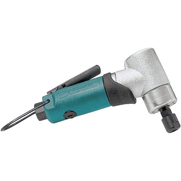 Dynabrade - 1/4" Collet, Angle Handle, Air Angle Die Grinder - 30,000 RPM, Front Exhaust, 21 CFM, 0.4 hp, 90 psi, 1/4 NPT Inlet - Exact Tool & Supply