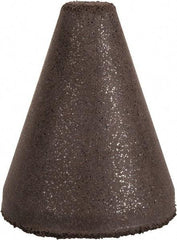 Cratex - 1" Max Diam x 1-1/4" Long, Taper, Rubberized Point - Medium Grade, Silicon Carbide, 1/4" Arbor Hole, Unmounted - Exact Tool & Supply
