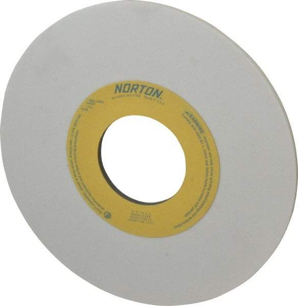 Norton - 10" Diam x 3" Hole x 1/4" Thick, K Hardness, 80 Grit Surface Grinding Wheel - Aluminum Oxide, Type 1, Medium Grade, 2,485 Max RPM, Vitrified Bond, No Recess - Exact Tool & Supply