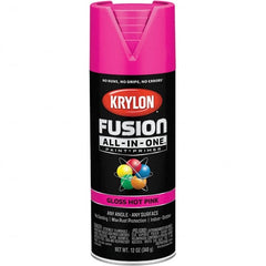Krylon - Spray Paints Type: Acrylic Enamel Spray Paint Color: Hot Pink - Exact Tool & Supply