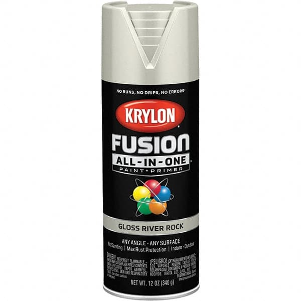 Krylon - Spray Paints Type: Acrylic Enamel Spray Paint Color: River Rock - Exact Tool & Supply