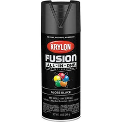 Krylon - Spray Paints Type: Acrylic Enamel Spray Paint Color: Black - Exact Tool & Supply