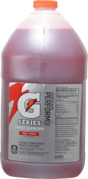 Gatorade - 1 Gal Bottle Fruit Punch Activity Drink - Liquid Concentrate, Yields 6 Gal - Exact Tool & Supply
