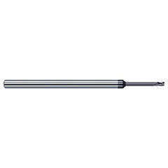 Variable Helix End Mills for Exotic Alloys - 0.0930″ (3/32″) Cutter Diameter × 0.1400″ (9/64″) Length of Cut × 0.9500″ Reach Carbide Square End Mill for Exotic Alloys, 3 Flutes, AlTiN Nano Coated - Exact Tool & Supply