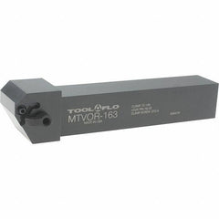 Tool-Flo - External Thread, Right Hand Cut, 1" Shank Width x 1" Shank Height Indexable Threading Toolholder - 6" OAL, T.MA/C 32 Insert Compatibility, MTVO Toolholder, Series On-Edge - Exact Tool & Supply