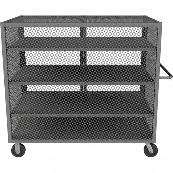 Durham - 2,000 Lb Capacity 4-Shelf Security Mesh Truck - Exact Tool & Supply