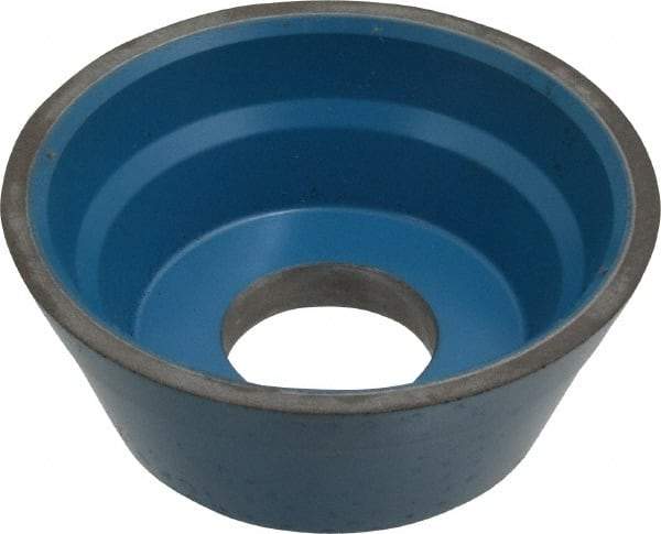 Norton - 3-3/4" Diam, 1-1/4" Hole Size, 1-1/2" Overall Thickness, 120 Grit, Type 11 Tool & Cutter Grinding Wheel - Fine Grade, Diamond, R Hardness, Resinoid Bond - Exact Tool & Supply
