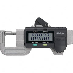 Mitutoyo - Electronic Thickness Gages Minimum Measurement (mm): 0.00 Minimum Measurement (Decimal Inch): 0.0000 - Exact Tool & Supply