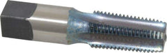 Reiff & Nestor - 1/4-18 NPT Thread, 4 Flute Standard Pipe Tap - 2-7/16" OAL, 1-1/16" Thread Length, 9/16" Shank Diam, Blue Diamond Finish, High Speed Steel - Exact Tool & Supply