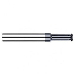 0.0930″ (3/32″) Cutter Diameter × 0.1870″ (3/16″) Reach Carbide Single Form #5 Thread Milling Cutter for Hardened Steels, 4 Flutes, AlTiN Nano Coated - Exact Tool & Supply