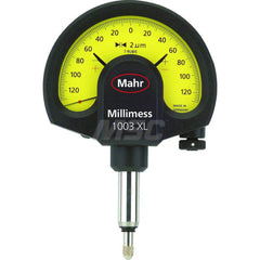 Mahr - Dial Comparator Gages; Dial Graduation (Decimal Inch): 0.070000 ; Dial Graduation (mm): 2.0000 ; Dial Graduation (micro m): 2.00 ; Accuracy (micro m): 2 (Ge); 2.4 (Gges); 1.4 (Gt) ; Accuracy (Decimal Inch): 0.001 ; Maximum Measurement (Decimal Inc - Exact Tool & Supply