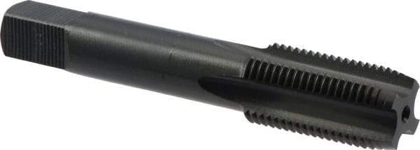 OSG - 1/8-27 NPSF Thread, 4 Flute Standard Pipe Tap - 2-1/8" OAL, 3/4" Thread Length, 5/16" Shank Diam, Oxide Finish, High Speed Steel - Exact Tool & Supply