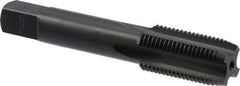 OSG - 1/8-27 NPSF Thread, 4 Flute Standard Pipe Tap - 2-1/8" OAL, 3/4" Thread Length, 5/16" Shank Diam, Oxide Finish, High Speed Steel - Exact Tool & Supply
