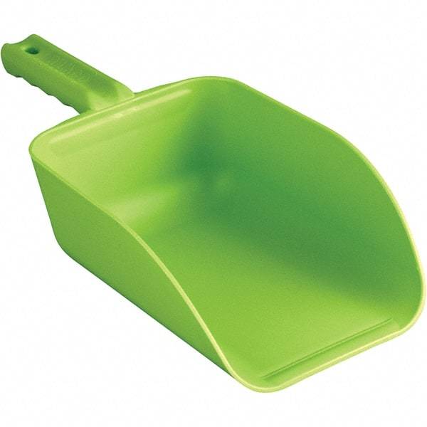 Remco - 82 oz Lime Polypropylene Flat Bottom Scoop - 5.9" Wide x 3.3" Deep Bowl, 4-1/2" Handle Length, 15.1" OAL - Exact Tool & Supply