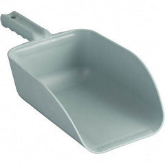Remco - 82 oz Gray Polypropylene Flat Bottom Scoop - 5.9" Wide x 3.3" Deep Bowl, 4-1/2" Handle Length, 15.1" OAL - Exact Tool & Supply