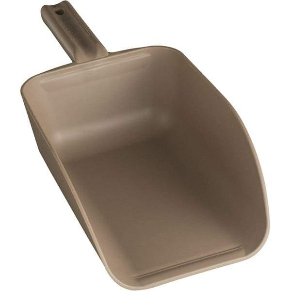 Remco - 82 oz Brown Polypropylene Flat Bottom Scoop - 5.9" Wide x 3.3" Deep Bowl, 4-1/2" Handle Length, 15.1" OAL - Exact Tool & Supply