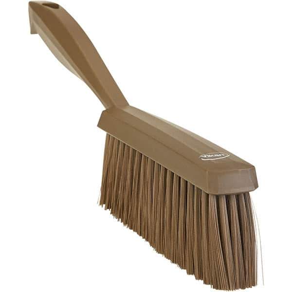 Vikan - 14" OAL, Polyester Staple Set Bench Brush - 2" Bristle Length, 6-3/8" Long Head, Straight Polypropylene Handle, Brown - Exact Tool & Supply