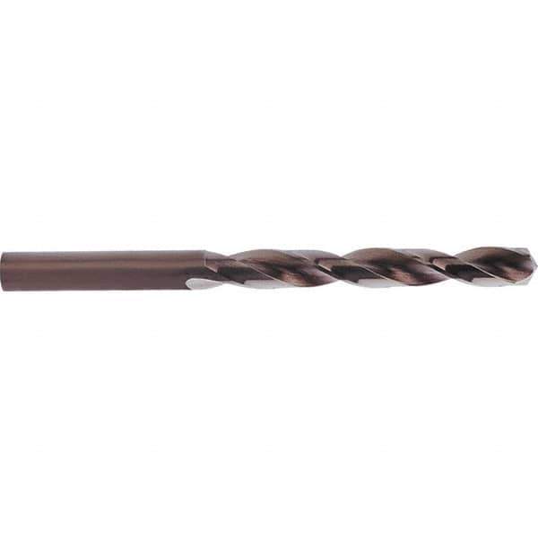 Guhring - 10.8mm 135° Cobalt Jobber Drill - Bronze Oxide Finish, Right Hand Cut, Parabolic Flute, Straight Shank, 142mm OAL, Split Point - Exact Tool & Supply