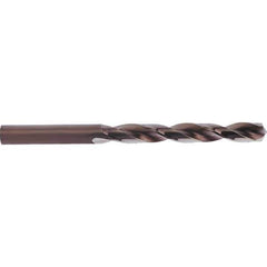 Guhring - 29/64" 135° Cobalt Jobber Drill - Bronze Oxide Finish, Right Hand Cut, Parabolic Flute, Straight Shank, 142mm OAL, Split Point - Exact Tool & Supply