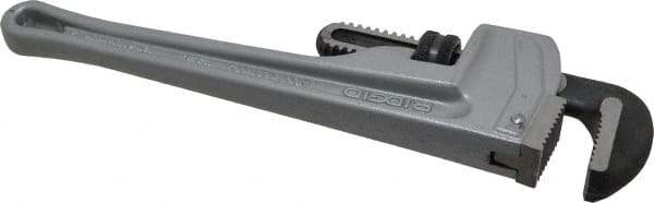 Ridgid - 12" Aluminum Straight Pipe Wrench - 2" Pipe Capacity - Exact Tool & Supply