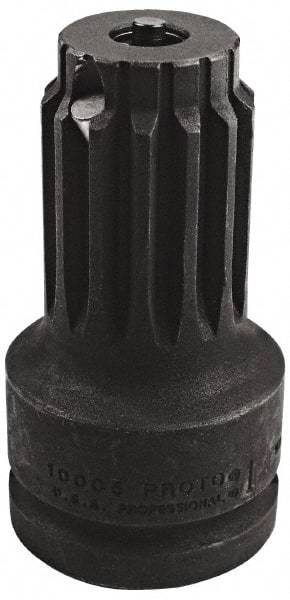Proto - No. 5 Spline Male 1 Female Impact Drive Adapter - 4-1/2" OAL - Exact Tool & Supply
