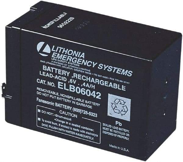 Lithonia Lighting - Light Fixture Replacement Battery - For Use with LED - Exact Tool & Supply