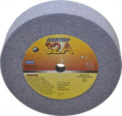 Norton - 6" Diam, 1/2" Hole Size, 1-1/2" Overall Thickness, 46 Grit, Type 6 Tool & Cutter Grinding Wheel - Coarse Grade, Aluminum Oxide, K Hardness, Vitrified Bond, 3,820 RPM - Exact Tool & Supply