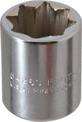 Proto - 13/16", 1/2" Drive, Standard Hand Socket - 8 Points, 1-5/8" OAL, Alloy Steel, Chrome Finish - Exact Tool & Supply