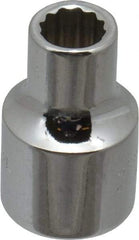 Proto - 3/8" Drive, Standard Hand Socket - 12 Points, 1-3/32" OAL, Chrome Finish - Exact Tool & Supply