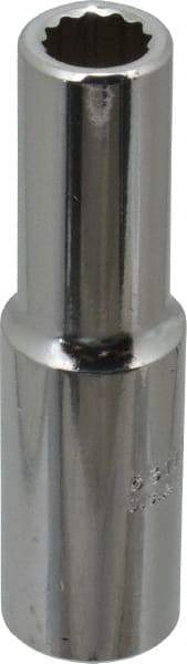 Proto - 1/2" Drive, Deep Hand Socket - 12 Points, 3-1/4" OAL, Chrome Finish - Exact Tool & Supply