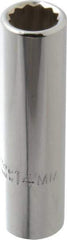 Proto - 1/2" Drive, Deep Hand Socket - 12 Points, 3-1/4" OAL, Chrome Finish - Exact Tool & Supply