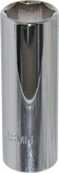 Proto - 3/8" Drive, Deep Hand Socket - 6 Points, 2-3/4" OAL, Chrome Finish - Exact Tool & Supply