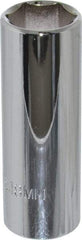 Proto - 3/8" Drive, Deep Hand Socket - 6 Points, 2-3/4" OAL, Chrome Finish - Exact Tool & Supply