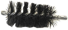 Schaefer Brush - 5" Brush Length, 3-3/4" Diam, Nylon Single Stem, Single Spiral Tube Brush - 7-1/4" Long, Nylon, 1/4" NPSM Male Connection - Exact Tool & Supply