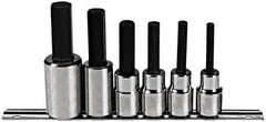 Proto - 6 Piece 1/2" Drive Metric Hex Bit Socket Set - 6 to 17mm Hex - Exact Tool & Supply