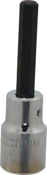 Proto - 1/2" Drive, 8mm Hex Bit Socket - 3-1/4" OAL - Exact Tool & Supply