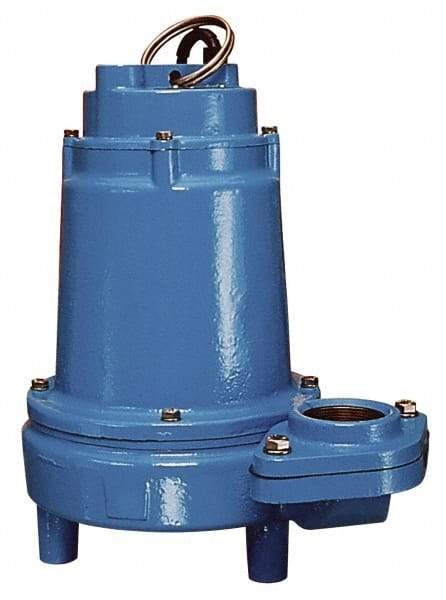 Little Giant Pumps - 1 hp, 10 Amp Rating, 230 Volts, Nonautomatic Operation, Effluent Pump - 1 Phase, Cast Iron Housing - Exact Tool & Supply