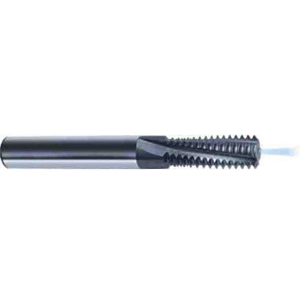 Guhring - M12x1.50 Metric/Metric Fine , 9.95mm Cut Diam, 4 Flute Solid Carbide Helical Flute Thread Mill - Internal Thread, 26.3mm LOC, 74mm OAL, 10mm Shank Diam - Exact Tool & Supply