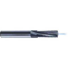 Guhring - M12x1.50 Metric/Metric Fine , 9.95mm Cut Diam, 4 Flute Solid Carbide Helical Flute Thread Mill - Internal Thread, 26.3mm LOC, 74mm OAL, 10mm Shank Diam - Exact Tool & Supply