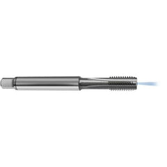 Guhring - M6x1.00 Metric 6HX 4 Flute Bright Finish Solid Carbide Straight Flute Standard Hand Tap - Plug, Right Hand Thread, 80mm OAL, D5/D6 Limit, Through Coolant - Exact Tool & Supply