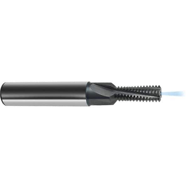 Guhring - 3/8-24 UNF , 7.95mm Cut Diam, 4 Flute Solid Carbide Helical Flute Thread Mill - Internal Thread, 20.6mm LOC, 80mm OAL, 12mm Shank Diam - Exact Tool & Supply