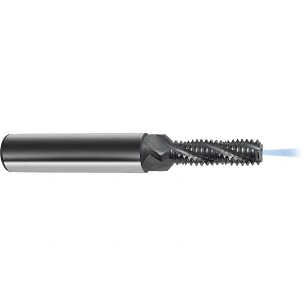 Guhring - M6x0.50 Metric Fine , 4.8mm Cut Diam, 3 Flute Solid Carbide Helical Flute Thread Mill - Internal Thread, 15.3mm LOC, 62mm OAL, 8mm Shank Diam - Exact Tool & Supply