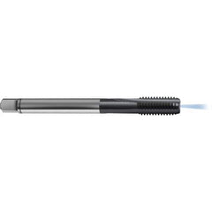 Guhring - M12x1.25 Metric 6HX 3 Flute TiCN Finish High Speed Steel Straight Flute Standard Hand Tap - Plug, Right Hand Thread, 100mm OAL, D5/D6 Limit, Through Coolant - Exact Tool & Supply