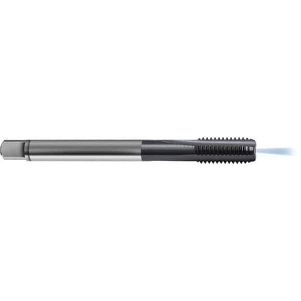 Guhring - M10x1.00 Metric 6HX 3 Flute TiCN Finish High Speed Steel Straight Flute Standard Hand Tap - Modified Bottoming, Right Hand Thread, 90mm OAL, D5/D6 Limit, Through Coolant - Exact Tool & Supply