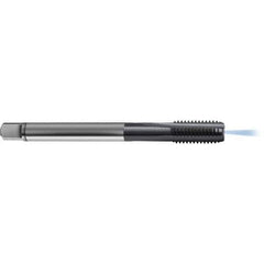 Guhring - M10x1.00 Metric 6HX 3 Flute TiCN Finish High Speed Steel Straight Flute Standard Hand Tap - Modified Bottoming, Right Hand Thread, 90mm OAL, D5/D6 Limit, Through Coolant - Exact Tool & Supply