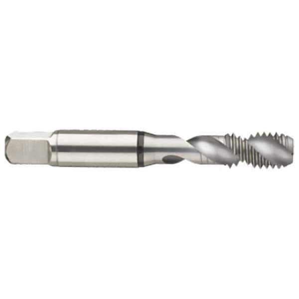 Guhring - 4-40 UNC 2 Flute 2B Modified Bottoming Spiral Flute Tap - High Speed Steel, Bright Finish, 2.205" OAL, Right Hand Flute, Right Hand Thread, H2/H3, Series 3931 - Exact Tool & Supply
