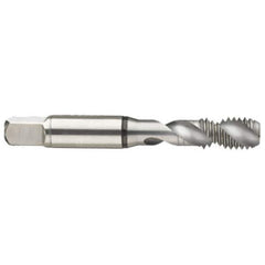 Guhring - 4-40 UNC 2 Flute 2B Modified Bottoming Spiral Flute Tap - High Speed Steel, Bright Finish, 2.205" OAL, Right Hand Flute, Right Hand Thread, H2/H3, Series 3931 - Exact Tool & Supply